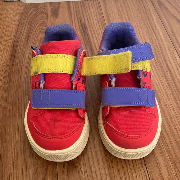 Adidas Kids Red and Blue Sneakers - Picture 2 of 5